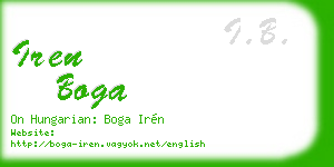 iren boga business card